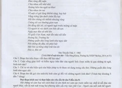 Đề thi, đáp án môn Ngữ văn kì thi THPT Quốc gia: Thầy không làm được, bắt trò làm