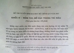 Đề thi vào trường kiến trúc gây tranh cãi