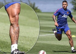 Đùi Depay nhiều &#8216;dây thừng&#8217; chẳng kém Ronaldo