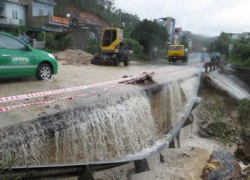 Đường sá tại Quảng Ninh, Lạng Sơn sạt lở nghiêm trọng vì mưa lũ