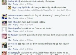 Game thủ Ngự Long Tại Thiên "kêu gào" vì code khan hiếm