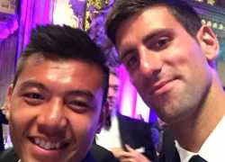 Hoàng Nam khoe ảnh "tự sướng" với Djokovic