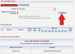 Hướng dẫn tra điểm thi THPT quốc gia trên web, di động