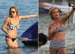 Lindsay Lohan tự tin diện bikini khoe thân hình xập xệ