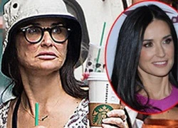 Mỹ nhân một thời Demi Moore lộ mặt 'sủi cảo' đáng sợ