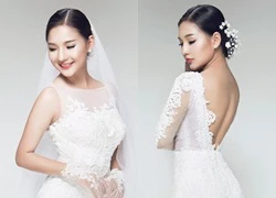 Ngắm trọn vẹn bộ ảnh làm mẫu áo cưới của Kiều Oanh