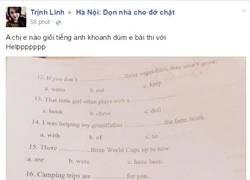 Ngồi phòng thi, đăng đề bài lên facebook kêu gọi giúp đỡ