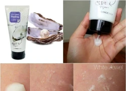 Review Kem tẩy da chết ngọc trai White Jewel Peeling The Face Shop