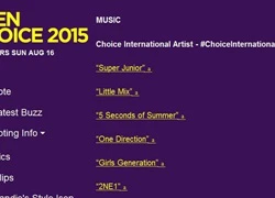 Super Junior, SNSD, 2NE1 được đề cử tại Teen Choice Awards