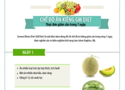 Thực đơn giảm cân trong 7 ngày