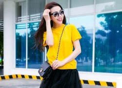 Trà Ngọc Hằng đón đầu xu hướng thu đông khi xuống phố