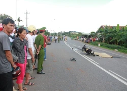 Xe máy bốc cháy sau va chạm, một người bị thiêu chết