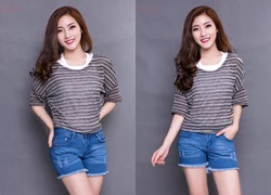 Áo croptop xẻ tà cá tính