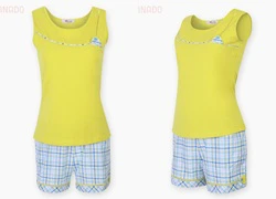 Bộ short nữ viền thêu Quế Lâm