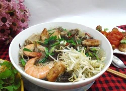 [Chế biến] - Bữa sáng ngon miệng với miến chả tôm thịt