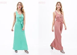 Đầm maxi thắt eo VNXK xinh xắn