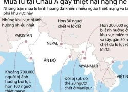 [Infographics] Mưa lũ gây thiệt hại nặng nề tại nhiều nước châu Á