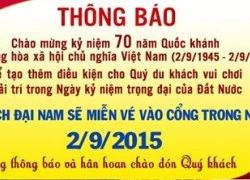 Ông Dũng 'lò vôi' mở cửa miễn phí KDL Đại Nam ngày 2/9