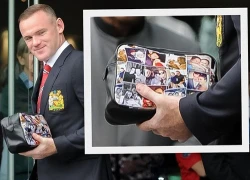 Rooney in hình vợ con lên túi xách