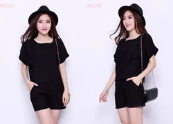 Set quần short + áo croptop Color