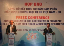 Việt Nam-EU kết thúc cơ bản đàm phán thương mại tự do