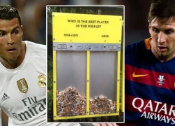 Bỏ phiếu bình chọn Ronaldo và Messi bằng&#8230; đầu lọc thuốc lá