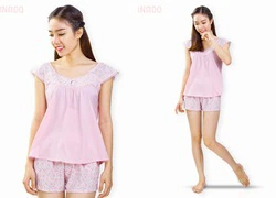 Bộ short hồng Twins dễ thương