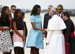 Chùm ảnh gia đình Tổng thống Obama đón Giáo hoàng Francis