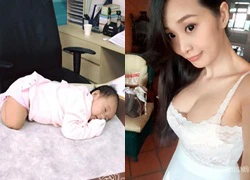 Con gái Lê Kiều Như say ngủ tựa thiên thần khi đi khám