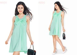 Đầm oversize phối nơ xinh xắn