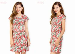 Đầm suông Kmode phối hoa xinh xắn