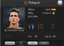 F.Torres trong FIFA Online 3 liệu có đáng với hàng trăm triệu EP?