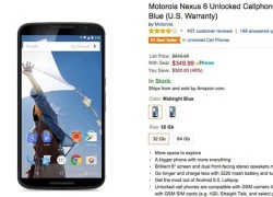 Google Nexus 6 được giảm giá còn 349,99 USD