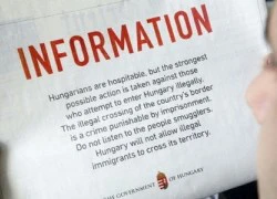 Hungary 'dọa' người nhập cư trái phép trên báo Li Băng