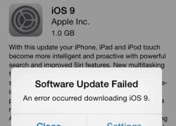 iOS 9 cho tải, nhiều người dùng Việt gặp lỗi
