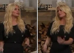 Jessica Simpson &#8220;hứng đá&#8221; vì say xỉn trên truyền hình