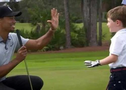 Kỳ diệu: Cậu bé 4 tuổi mất 1 tay từng đọ tài chơi golf cùng Tiger Woods