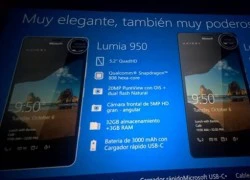 Lumia 950, 950 XL và Lumia 550 lộ đầy đủ thông số