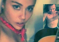 Miley Cyrus gây sốc với bộ ảnh chat "gợi cảm" cùng trai lạ