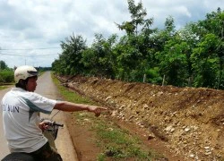 Ngập úng ngay trung tâm huyện