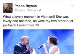 Peabo Bryson khen giọng hát Văn Mai Hương trên Twitter