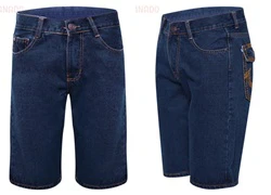 Quần short jean nam viền túi cá tính