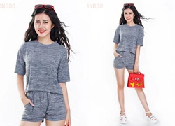 Set áo croptop và quần short năng động