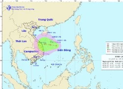 Vùng áp thấp đã mạnh lên thành áp thấp nhiệt đới