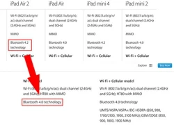 Apple bổ sung Bluetooth 4.2 cho iPhone 6 và iPad Air 2