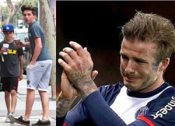 Becks đau khổ vì con trai không có năng khiếu bóng đá