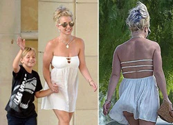 Britney Spears mặc hớ hênh đi mua sắm với con trai