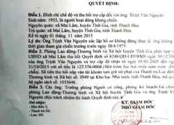 Cấp sai gần nửa tỷ đồng tiền trợ cấp chế độ, chính sách