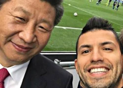 Chủ tịch Trung Quốc, Thủ tướng Anh chụp ảnh 'selfie' với cầu thủ Manchester City