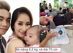 Con trai Khánh Thi 3 tháng đã được 8,5 kg